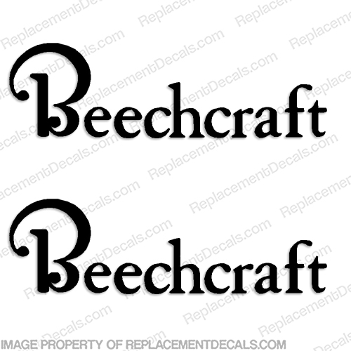 Beechcraft Aircraft Decals (Set of 2) - Any Color! beech, beech craft,INCR10Aug2021