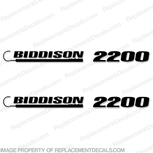 Biddison 2200 Boat Logo Decal - Any Color! INCR10Aug2021