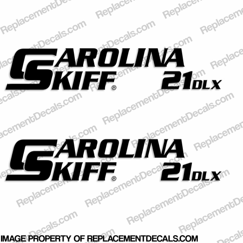 Carolina Skiff 21 DLX Boat Decals - (Set of 2) Any Color! INCR10Aug2021