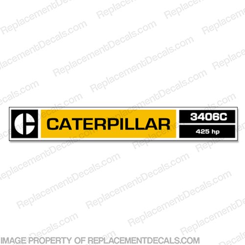 Caterpillar 3406C Diesel Engine Decal INCR10Aug2021