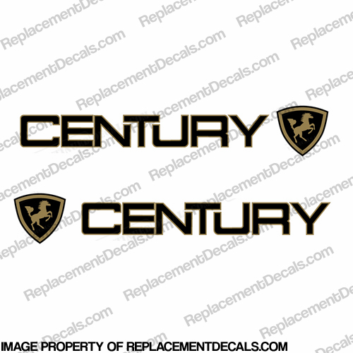 Century Boats Logo w/ Crest Decals - 2 Color! INCR10Aug2021
