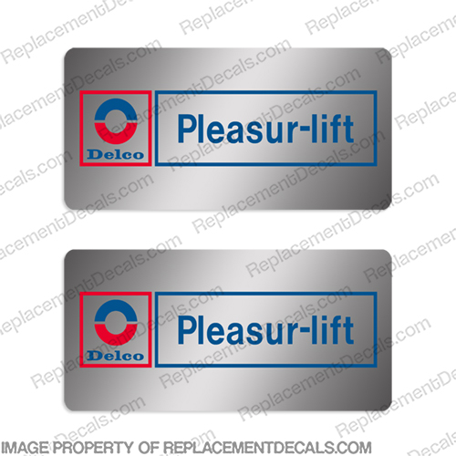 Delco Pleasur-lift decal (set of 2) delco, pleasur, lift, auto, automotive, air, shock, replacement, decal, sticker, label, INCR10Aug2021
