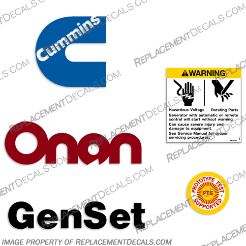 Cummins Onan GGHC Enclosure Decals cummins, genset, onan, gen, set, gghc, enclosure, decals, stickers, set, kit, generator, other, 