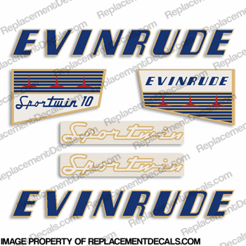 Evinrude 1956 10hp Decal Kit INCR10Aug2021