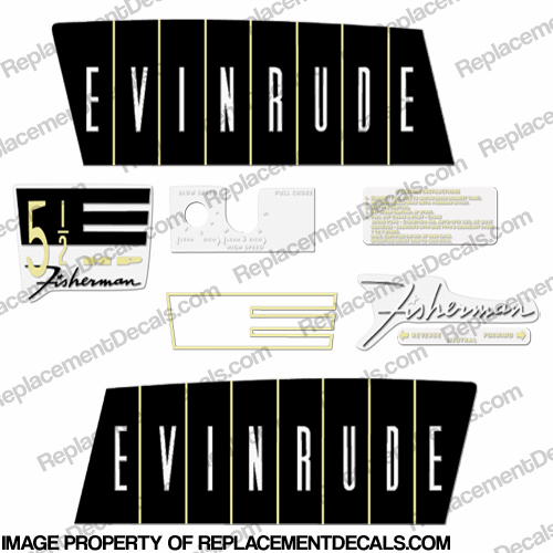 Evinrude 1960 5.5hp Decal Kit INCR10Aug2021