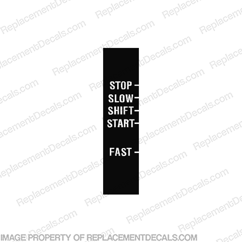 Twist Grip Tiller Throttle Control Decal SLOW STOP SHIFT START FAST johnson, evinrude, throttle, speed, handle, replacement, control, switch, stiker, decal, part, new, twist, grip, tiller, start, stop, slow, shift, fast, INCR10Aug2021