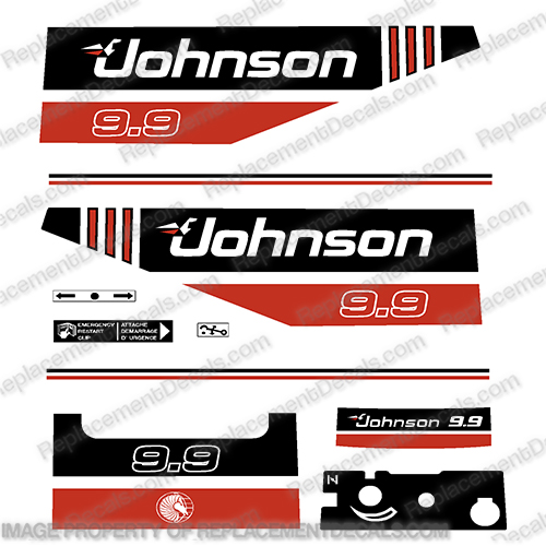 Johnson 9.9hp 1991 Outboard Engine Decals johnson, outboard, outboards, 9hp, 9.9, 9.9hp, 9, hp, 10, 10hp, engine, motor, decal, kit, set, ocean, pro, red, 4, stroke, four, fourstroke, four stroke, 9.9, 9.9hp, 9hp, 10hp, 9, 2002, 2203, 2204, 2005, 2006, 2007