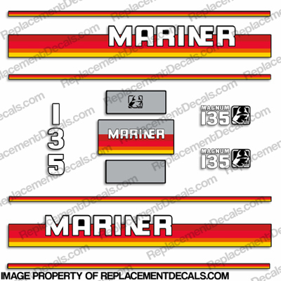 Mariner Magnum 135hp Decal Kit - 1990s INCR10Aug2021