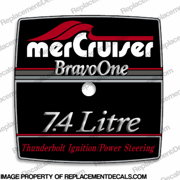 Mercruiser 7.4 Litre Bravo One Flame Arrestor Decal INCR10Aug2021