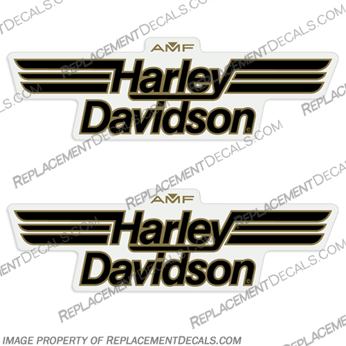 Harley-Davidson AMF FXE Low Rider Decals (Set of 2) - 1981 - Gold Harley, Davidson, harley davidson, soft, tail, 1981, 81, 81, fxe, amf, lowrider, dyna, fxdl, harleydavidson,gold, clear background