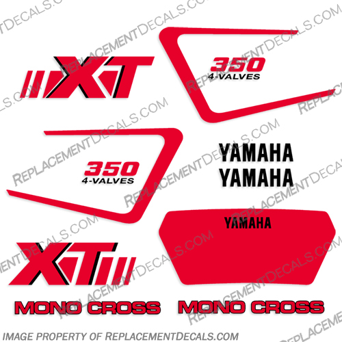 Yamaha XT350 Dirtbike Decals - 1989-1991 Full Kit yamaha, xt350, xt, 350, dirtbike, dirt, bike, decal, decals, offroad, off, road, motorcross, 2-wheeler, full, kit, 1989, 1990, 1991
