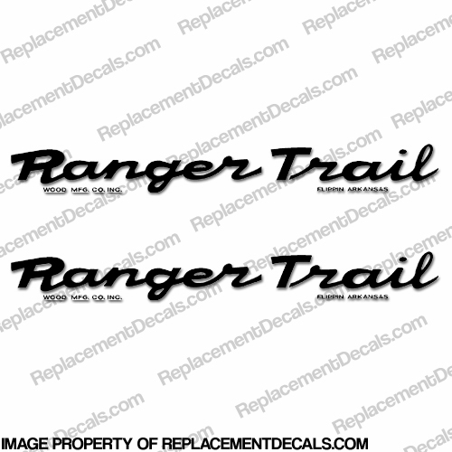 Ranger Trail Script Style Trailer Decals (Set of 2) - Any Color! INCR10Aug2021