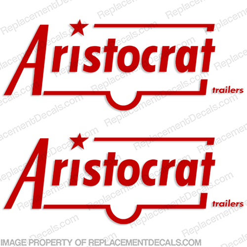 Aristocrat Trailer RV Logo Decals - (Set of 2) Any Color! motorhome, motor, home, INCR10Aug2021