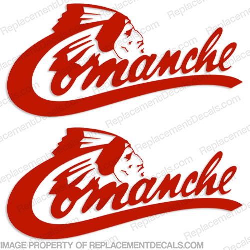 Comanche RV Logo Decals - (Set of 2) Any Color! commanche, comanche, rv, conversion, van, sticker, label, logo, decal, kit, set, marking, INCR10Aug2021